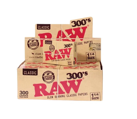 Raw Classic Papers 1 1/4" Size 300's  20 CT