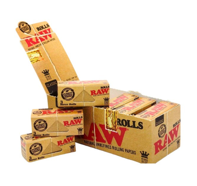 Raw Classic Papers 3 Meter Rolls King Size Slim 12 CT