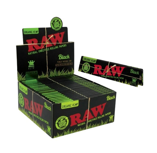 Raw Black Papers Organic King Size Slim 50 CT