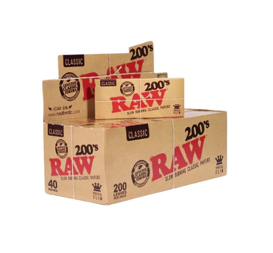 Raw Classic Papers King Size Slim 200's 40 CT