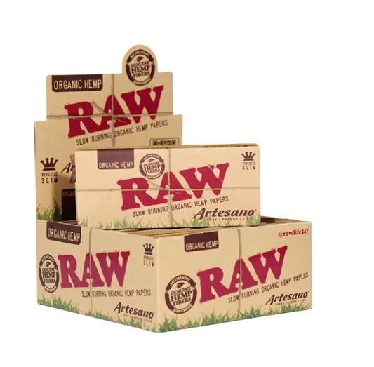 Raw Organic Papers Artesano King Size Slim 15 CT