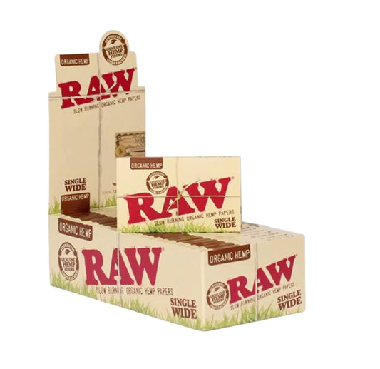 Raw Organic Papers Single Wide Size 25 CT