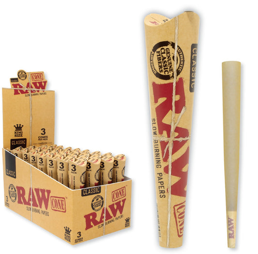 Raw Classic Cones King Size 3 Pack 32 CT