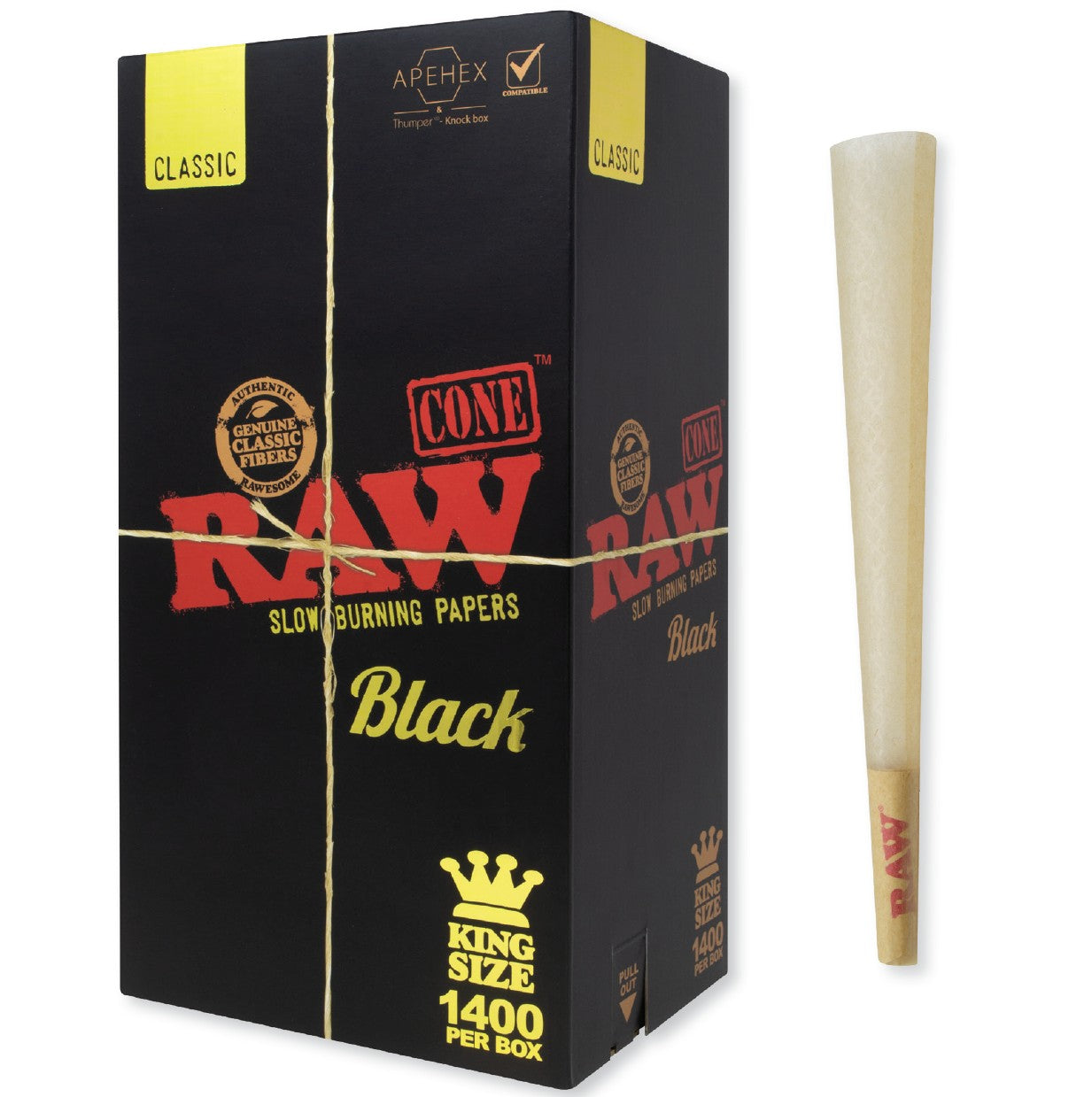 Raw Black Bulk Cones King Size 1400 CT