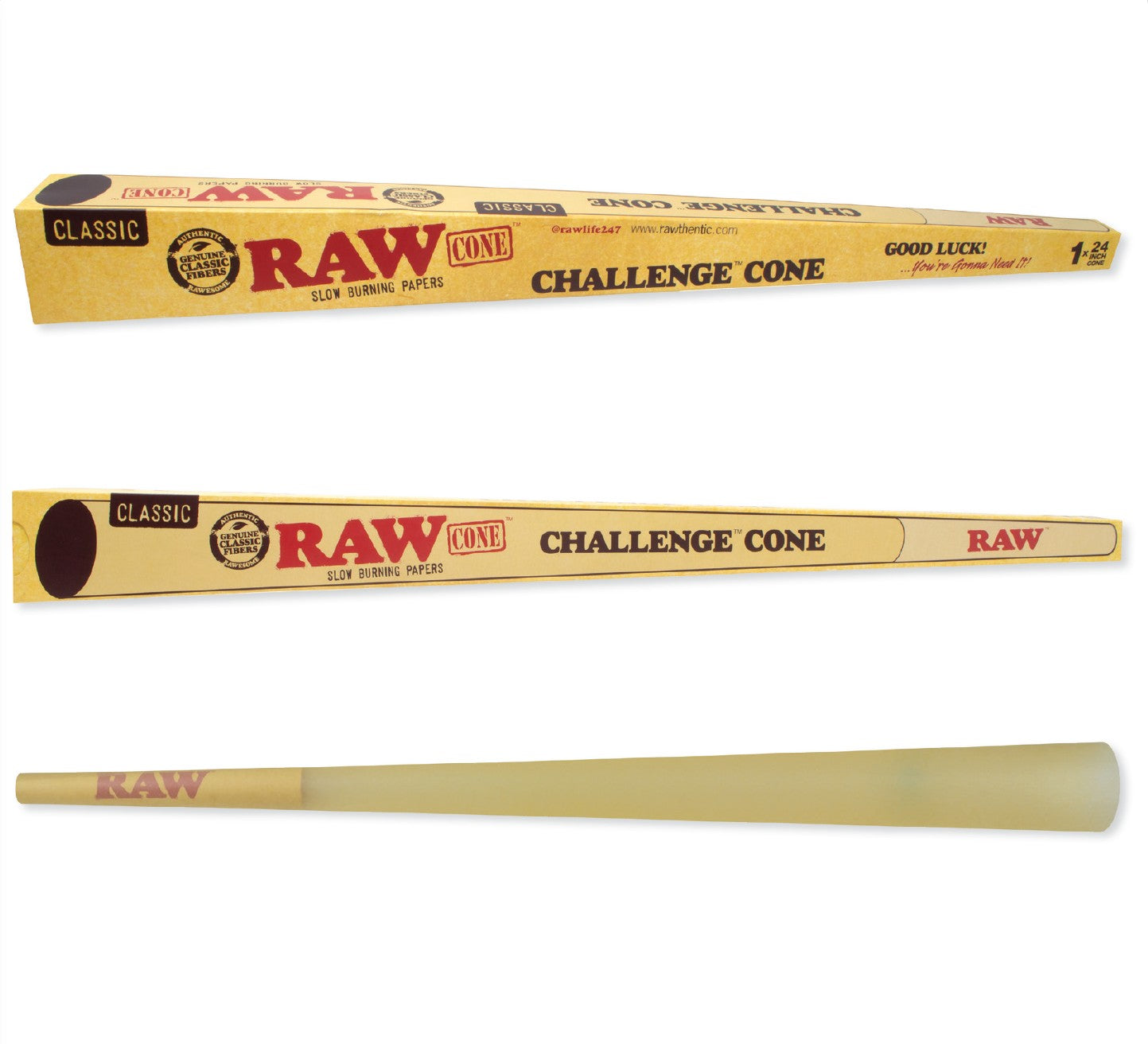 Raw Classic Cones 24" Size Challenge 1 CT