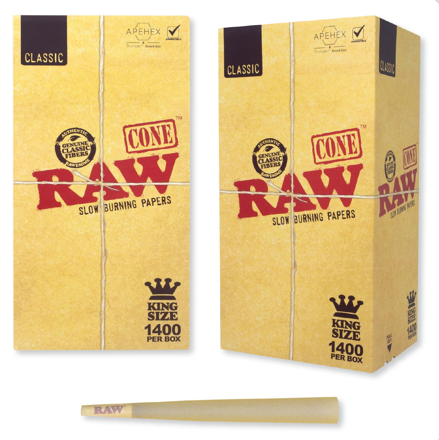 Raw Classic Bulk Cones King Size 1400 CT