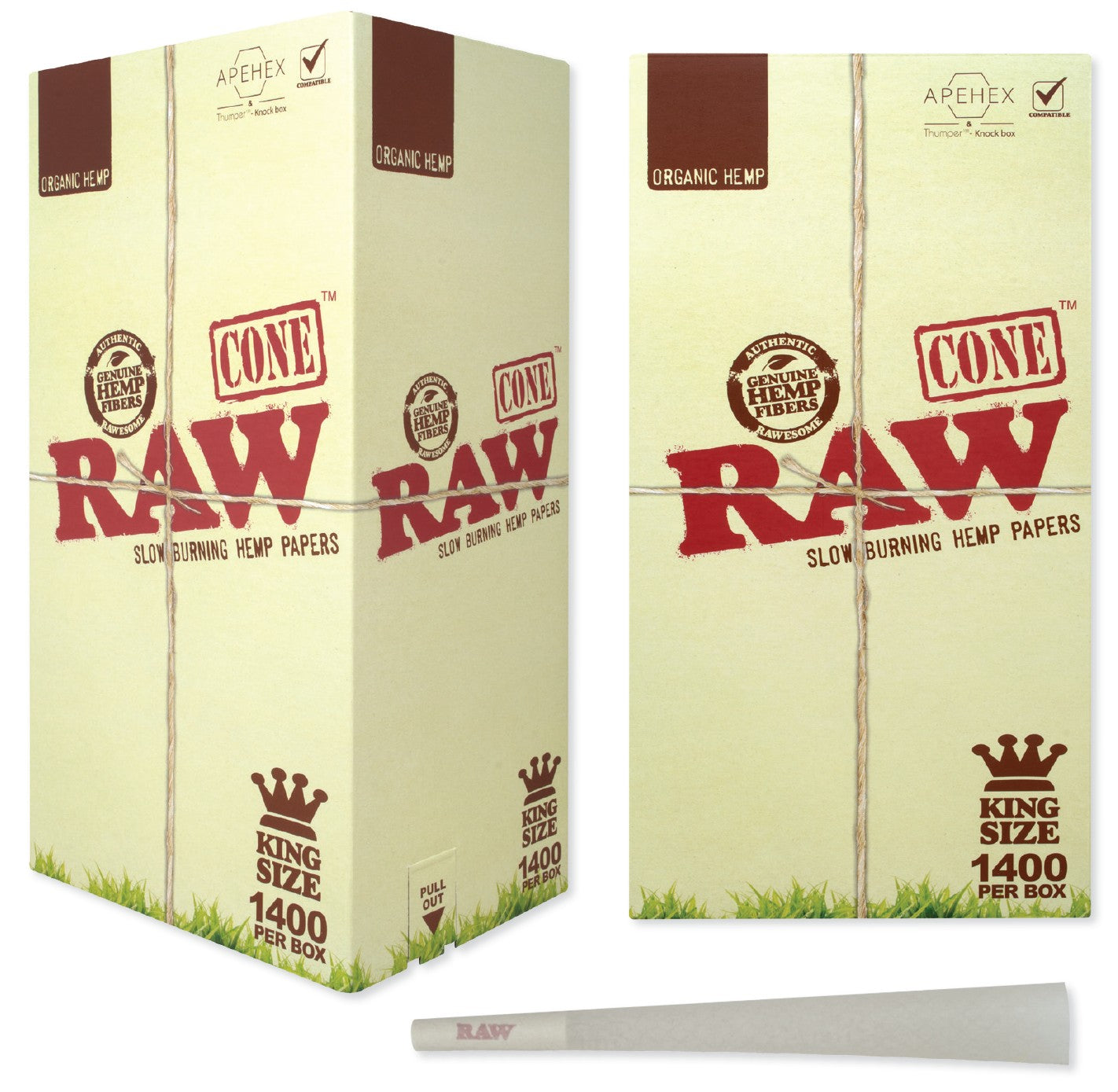 Raw Organic Bulk Cones King Size 1400 CT