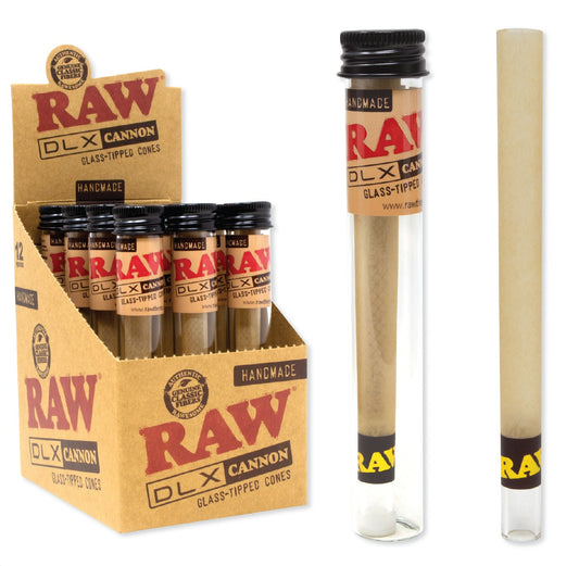 Raw DLX Glass Tipped Cannons 12 CT
