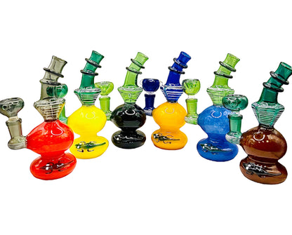 RG10 6" Mini Lizard Frit Waterpipe Assorted Colors