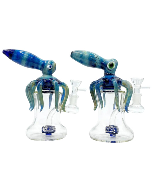 RG12 WP2399 7" Fumed Octopus Head Waterpipe Assorted Colors