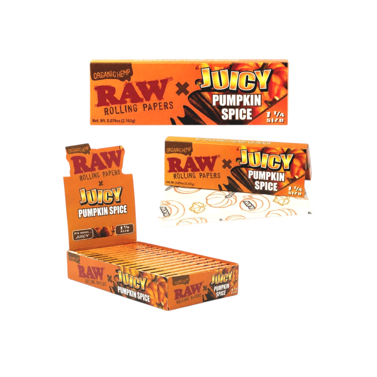 RAW x Juicy Papers 11/4"Size Pumpkin Spice 24CT