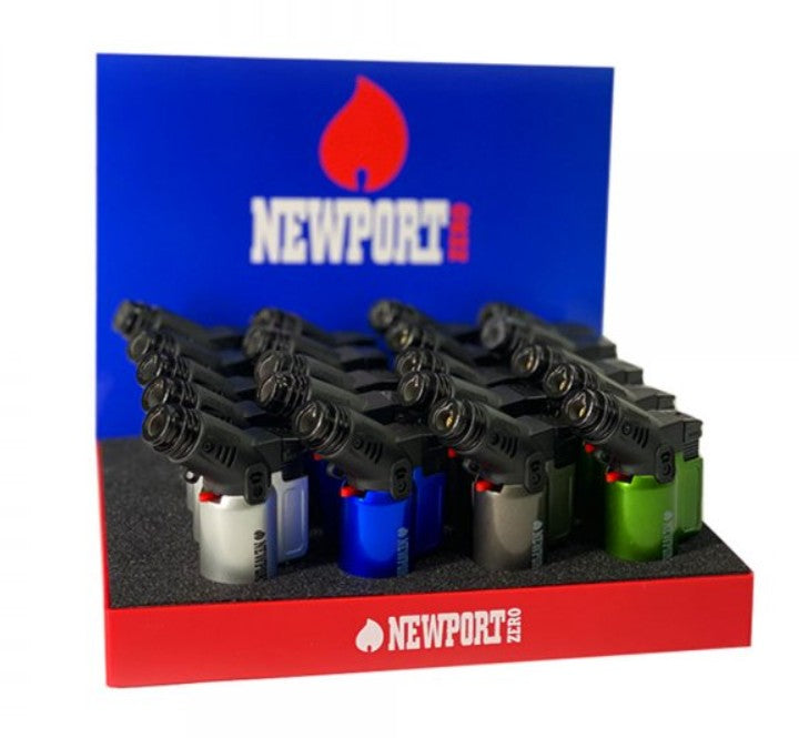 NEWPORT ZERO SMALL SIDE TORCH LIGHTER METALLIC 20ct - NZL106M