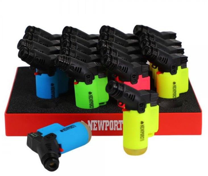 NEWPORT ZERO SMALL SIDE TORCH LIGHTER RUBBER 20ct - NZL106R