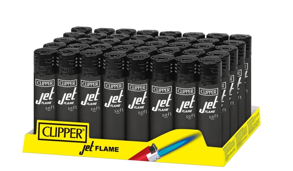 CLIPPER CLASSIC LIGHTERS LARGE JET FLAME - BLACK SERIES