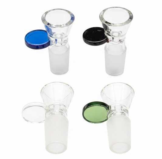 BL37 14mm Clear Bowl w/ Colored Handle Bowl 5ct