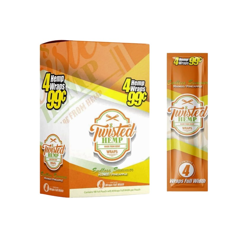 Twisted Hemp Wraps Endless Summer 4 Pack 15 CT