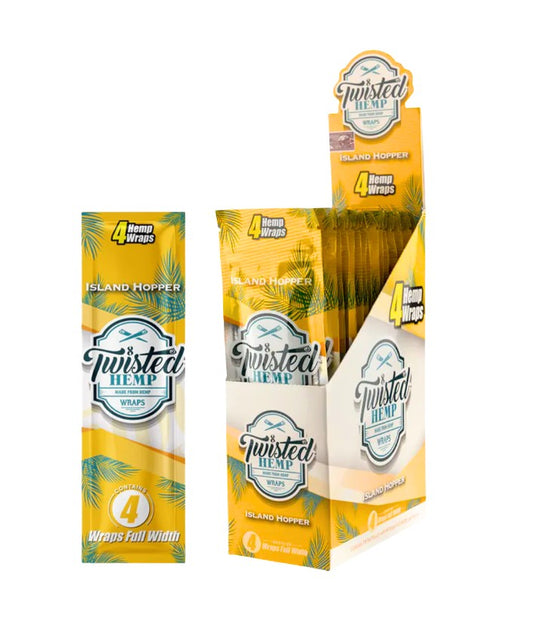 Twisted Hemp Wraps Island Hopper 4 Pack 15 CT