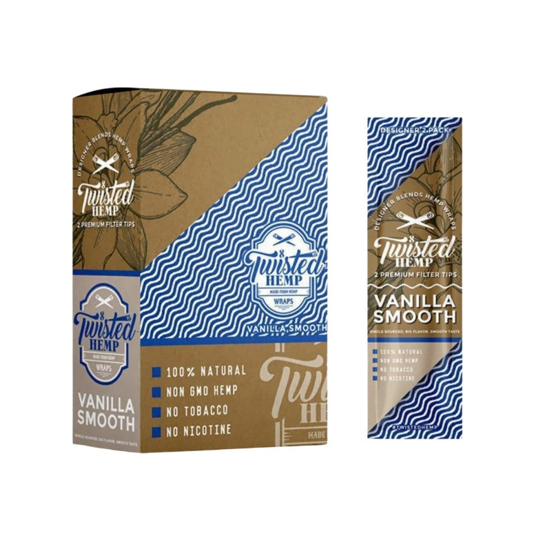 Twisted Hemp Wraps Vanilla Smooth 4 Pack 15 CT