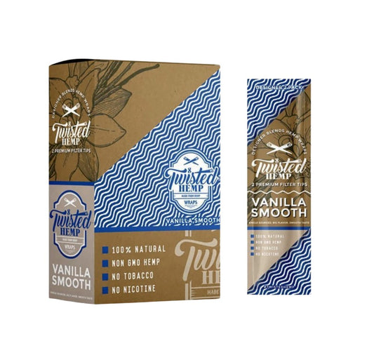 Twisted Hemp Wraps Vanilla Smooth 4 Pack 15 CT