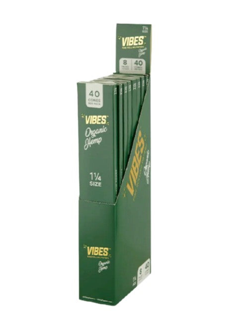 Vibes 1 1/4" Size Cones 40 Pack 8 CT