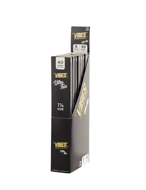 Vibes 1 1/4" Size Cones 40 Pack 8 CT
