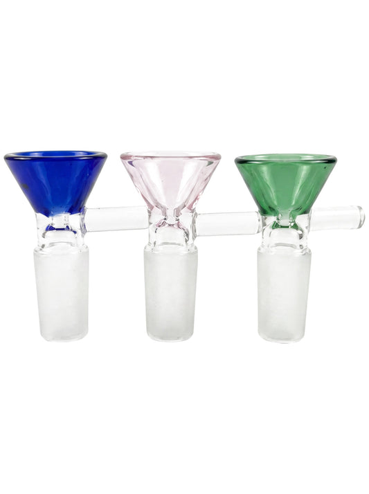 BL12 14mm Colored Glass Handle Bowl 5ct