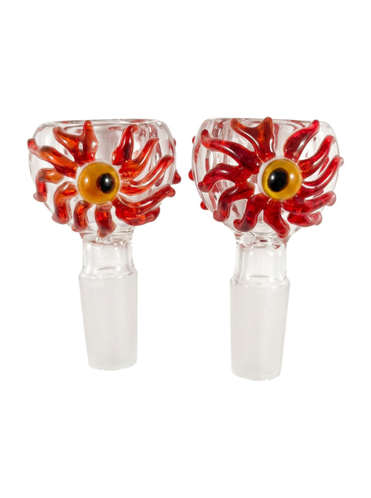 BL35 14mm Red Vein Eyeball Bowl 5ct