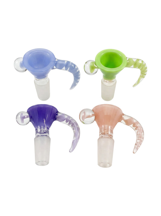 BL42 14mm Slime Colored w/ Swirl Handle Bowl 5ct