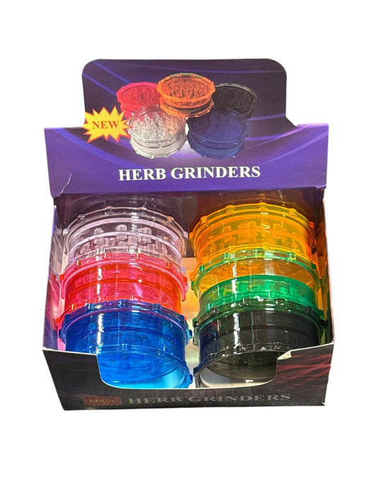 JSS0038 - 40MM PLASTIC GRINDERS (6 CT DISPLAY)