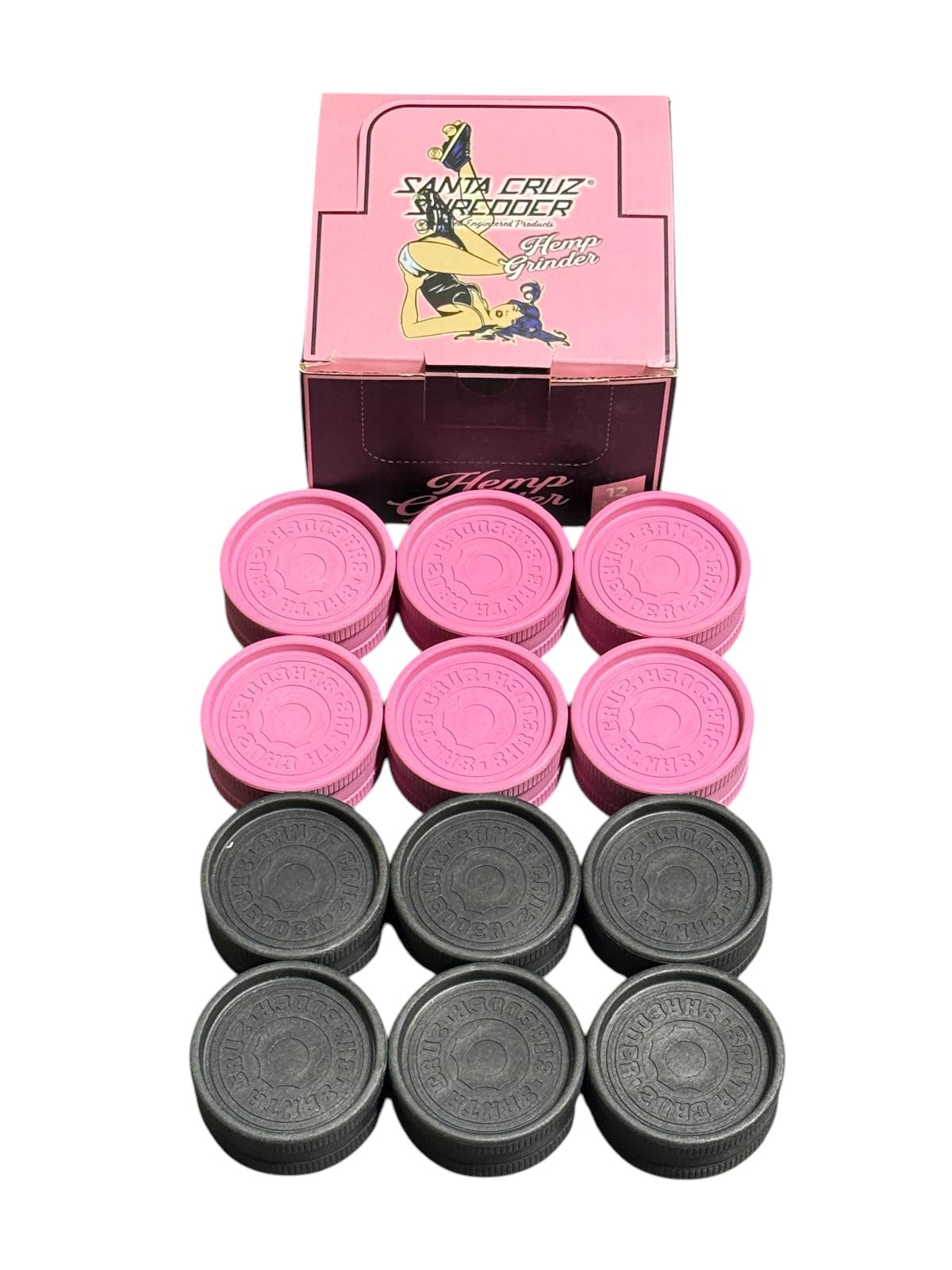 Santa Cruz Shredder Pink & Black 2 Piece Grinder - Medium 12ct