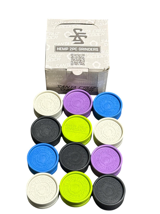 Santa Cruz Shredder Hemp 2 Piece Grinder - Medium 12ct