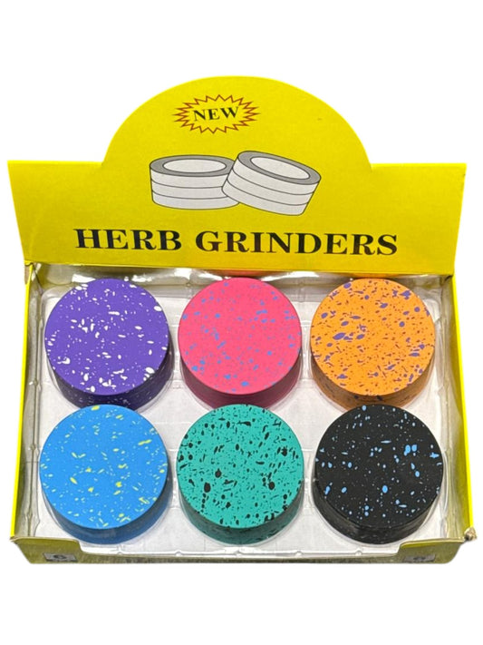 JZG0010 63MM COLOR SPLASH GRINDERS (6CT DISPLAY)
