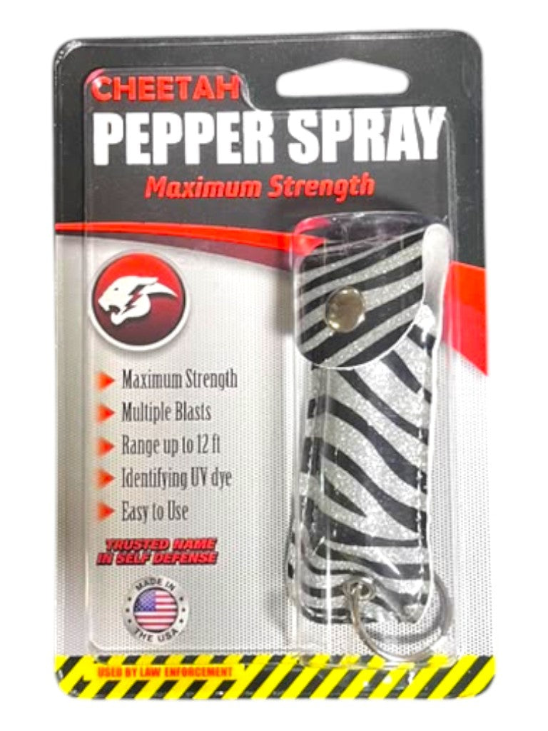 Cheetah Pepper Spray w/ Keychain