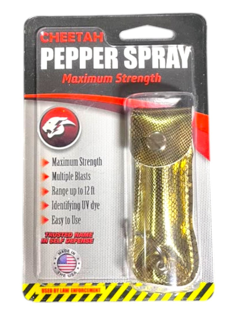 Cheetah Pepper Spray w/ Keychain