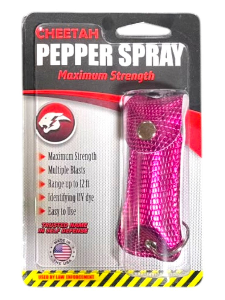Cheetah Pepper Spray w/ Keychain