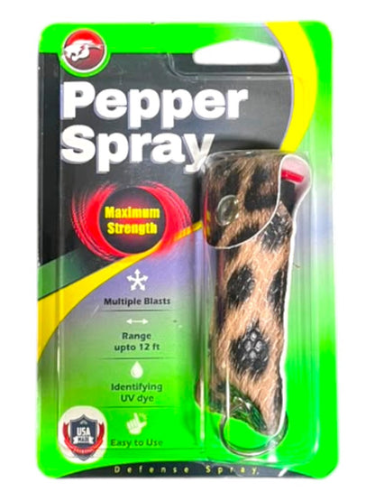 Cheetah Pepper Spray w/ Keychain