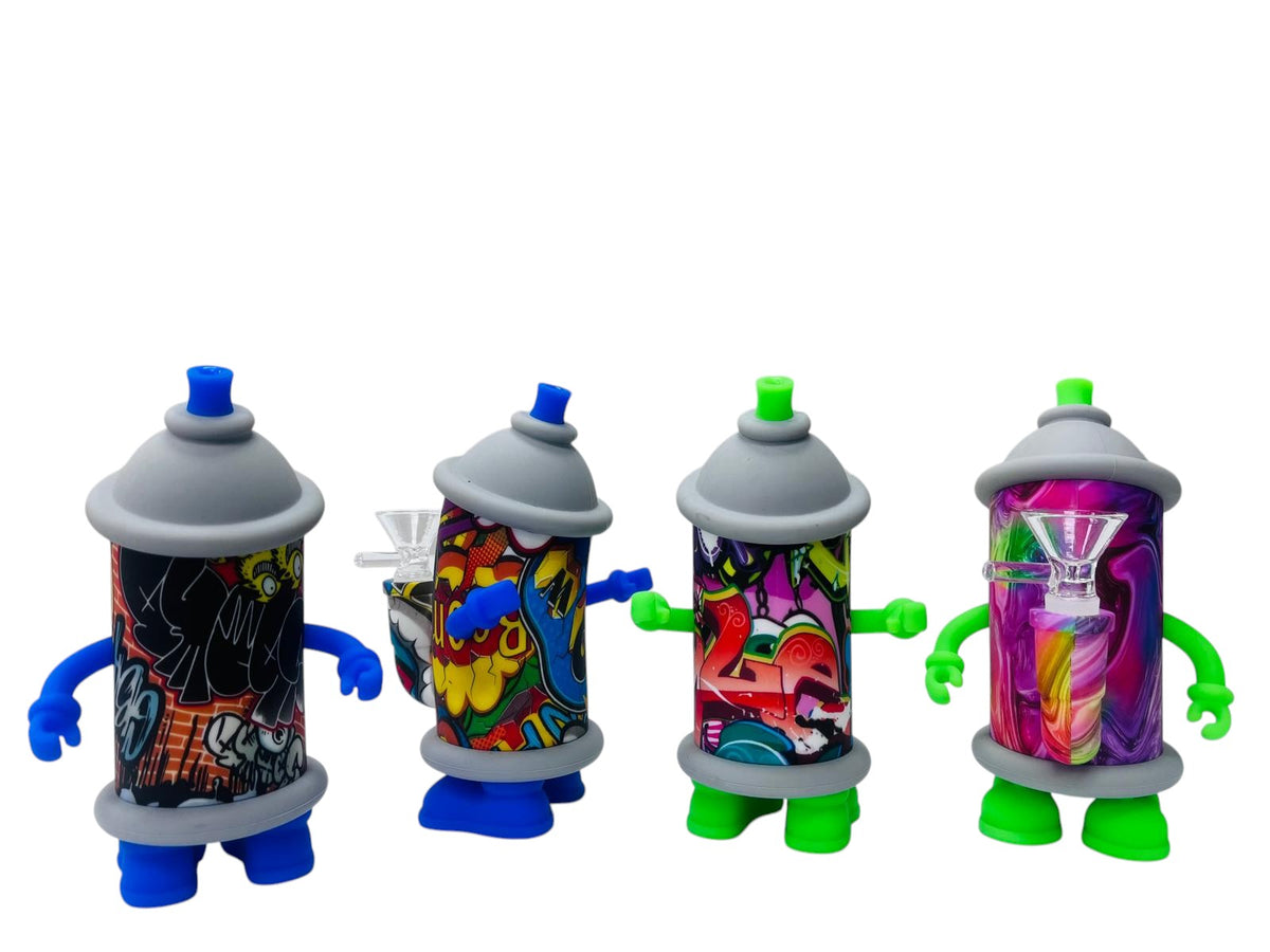 SWP25 Spray Paint Tank Silicone Waterpipe Assorted Colors