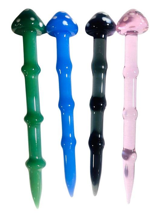 DB13 Mushroom Top Glass Dabber w/ Cab Cap 5ct