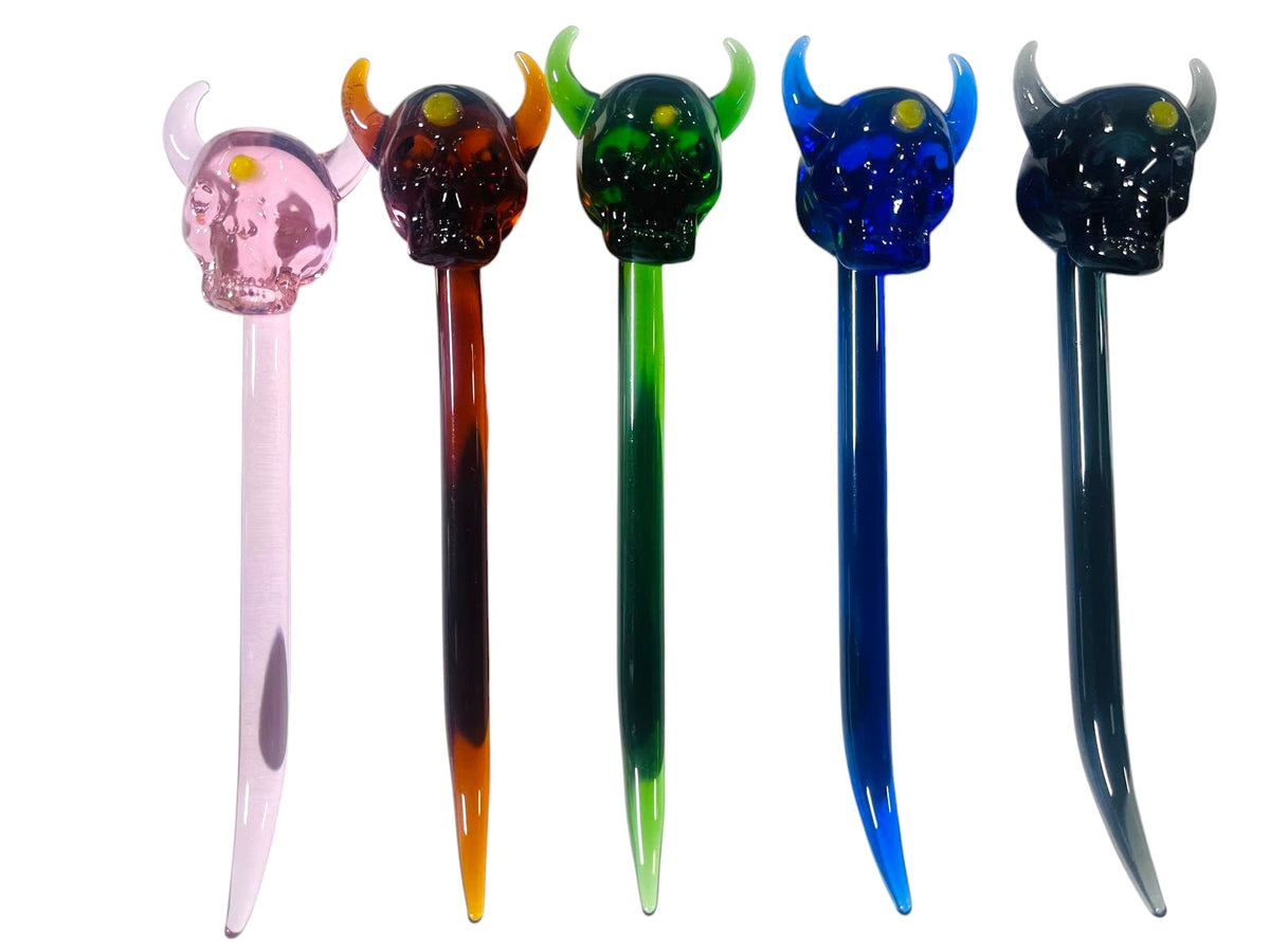 DB17 Skull Shaped Glass Dabber 5ct