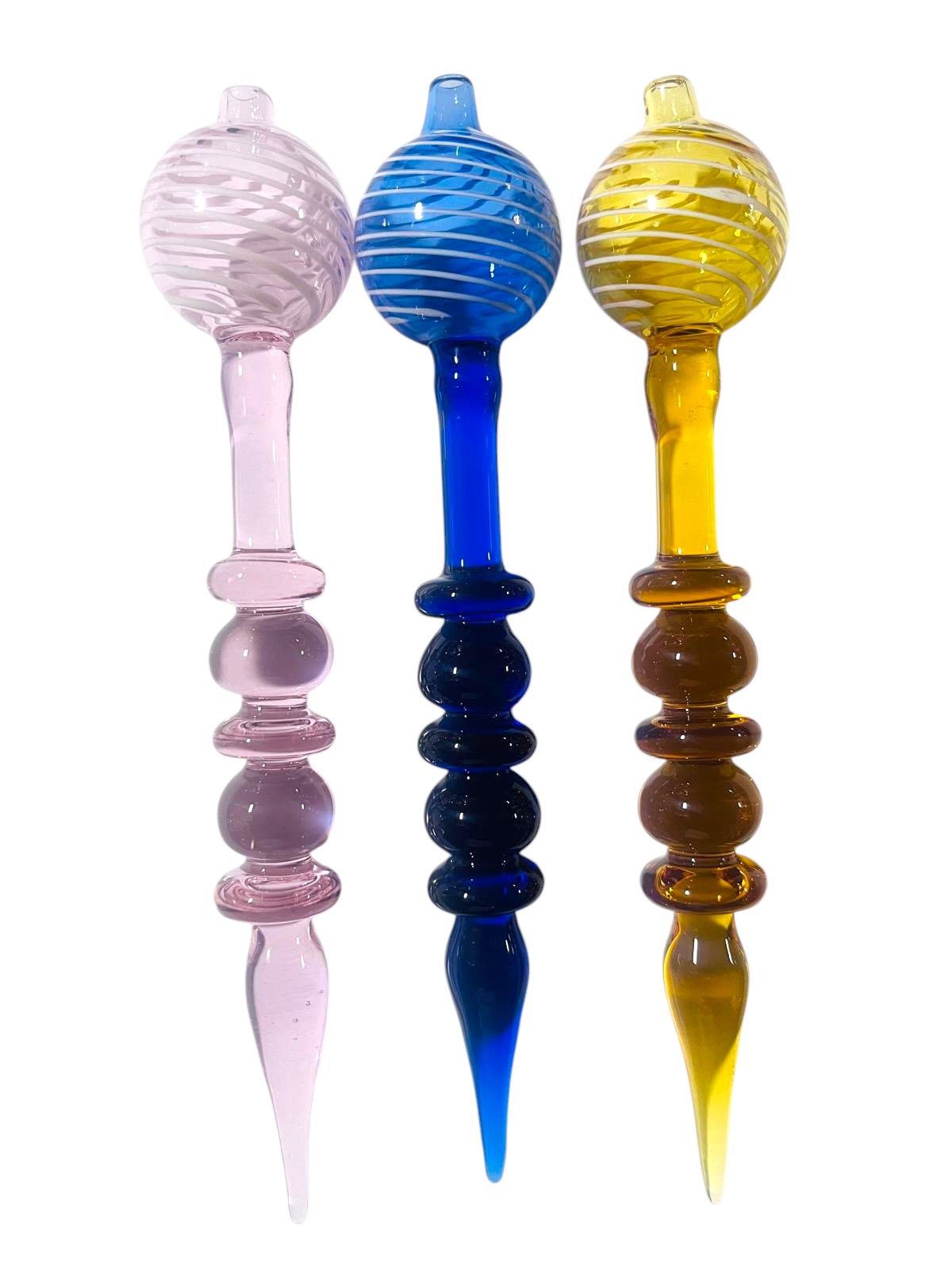DB19 Globe Shaped Glass Dabber w/ Carb Cap 5ct