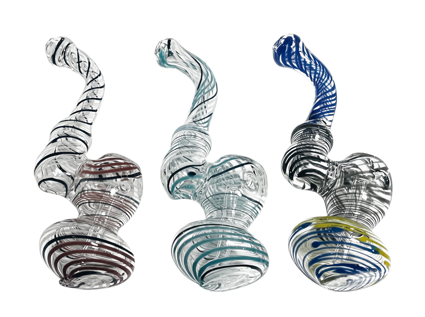 BUB15 6" Swirly Twist Bubbler 5ct
