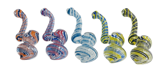 BUB26 4.5" Twisted Lines Bubbler 5ct