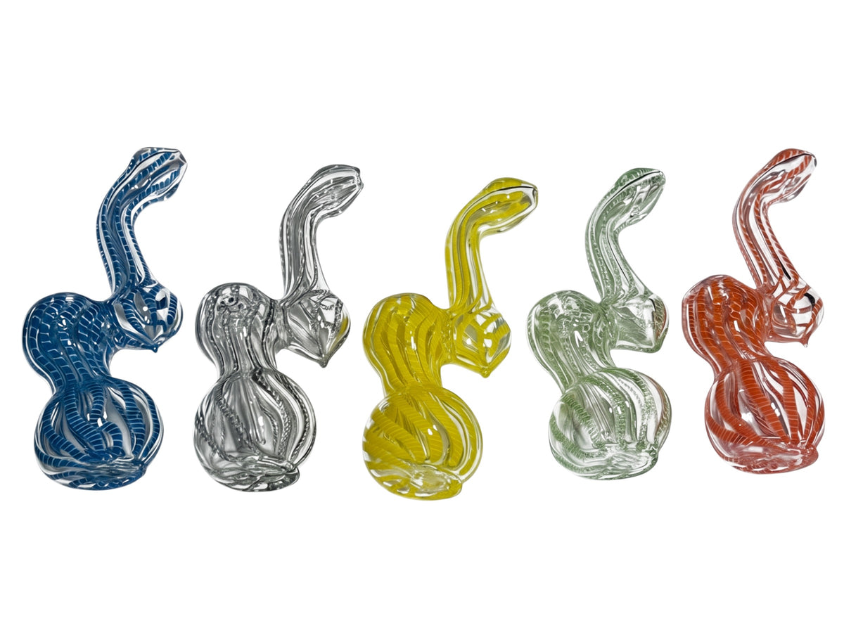 BUB30 7" Swirl Lines Bubbler 5ct