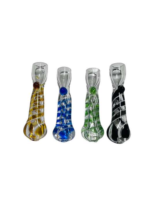 CH5 3" Twisted Swirls Chillum 5ct