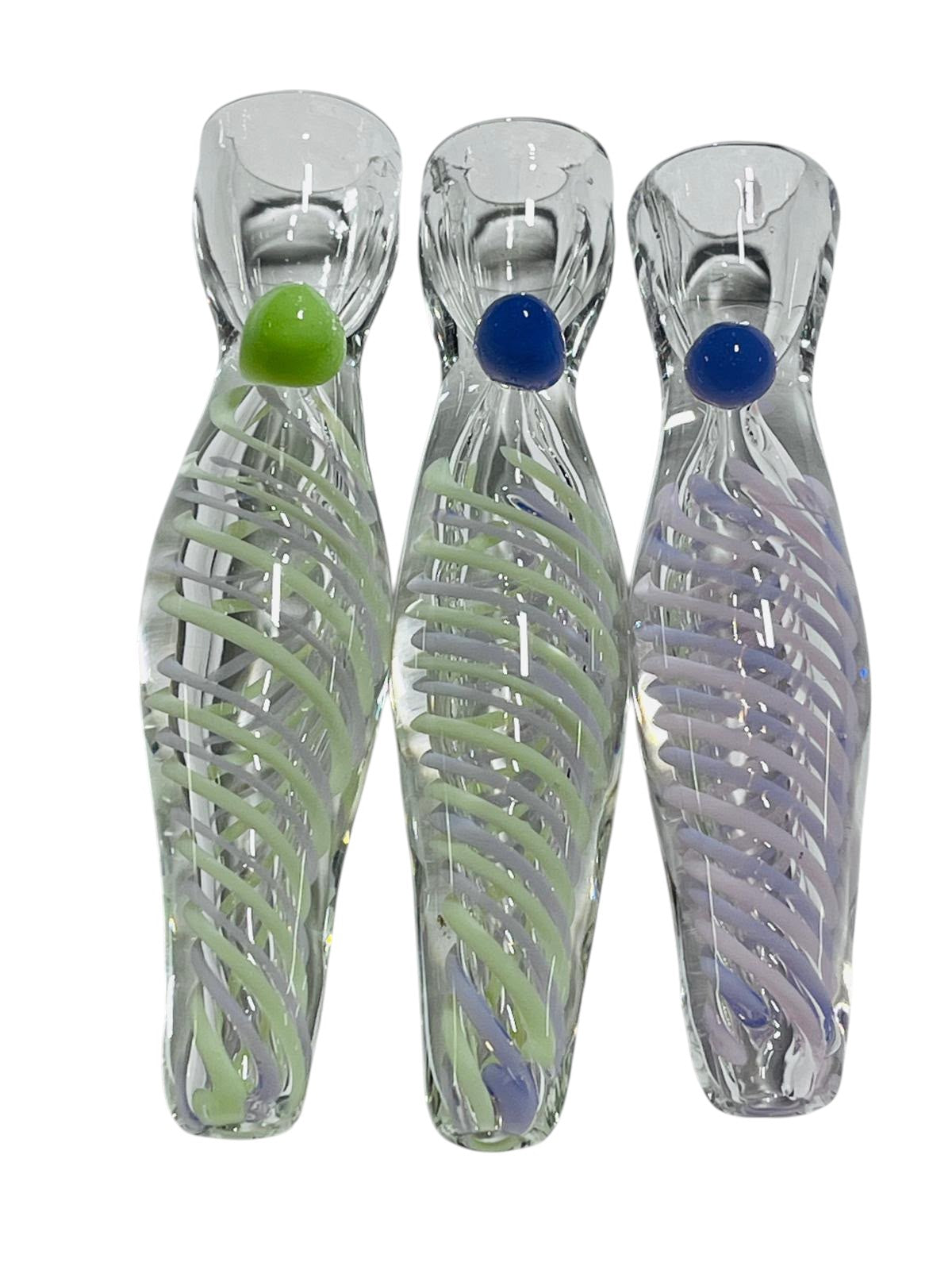 CH20 3" Spiral Milky Colored Chillum 5ct