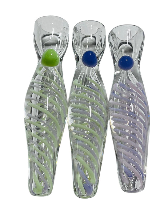 CH20 3" Spiral Milky Colored Chillum 5ct