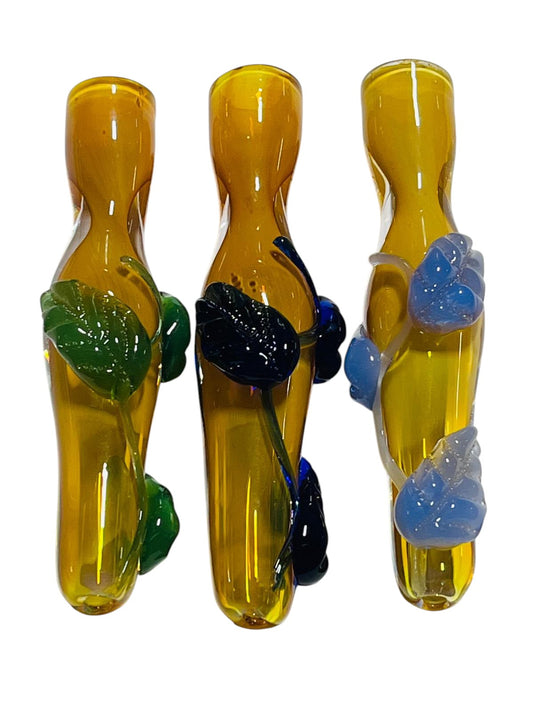 CH23 3" Fumed w/ Leaves Chillum 5ct