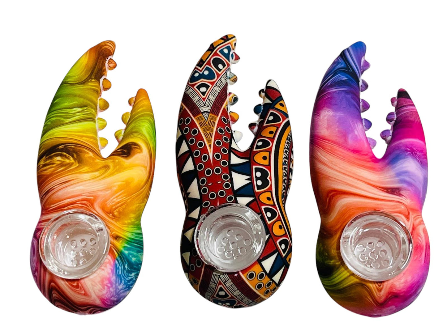 SHP6 Crab Claw Silicone Handpipe 5ct