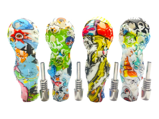 SNC15 Assorted Designs Silicone Nectar Collector 5ct