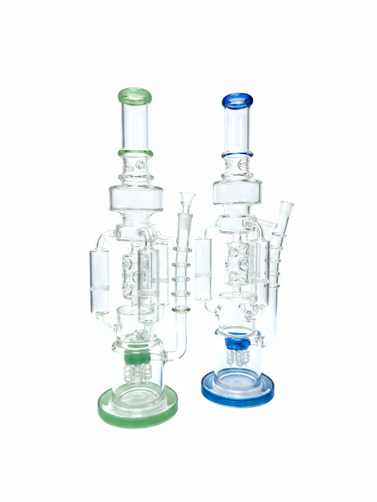 RC24 16" Triple Honeycomb Chamber Percolator Recycler Assorted Colors
